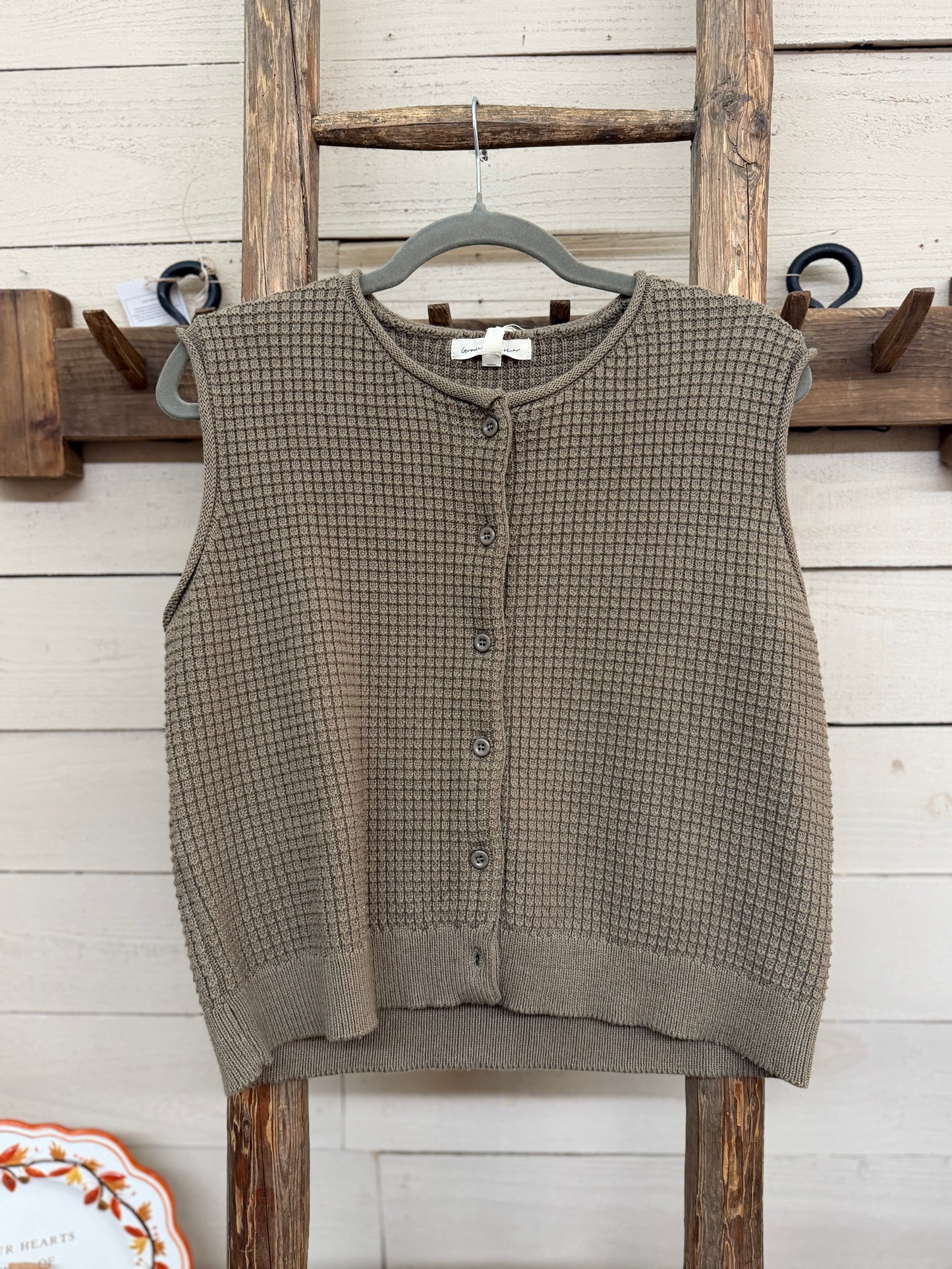 Check Texture Vest