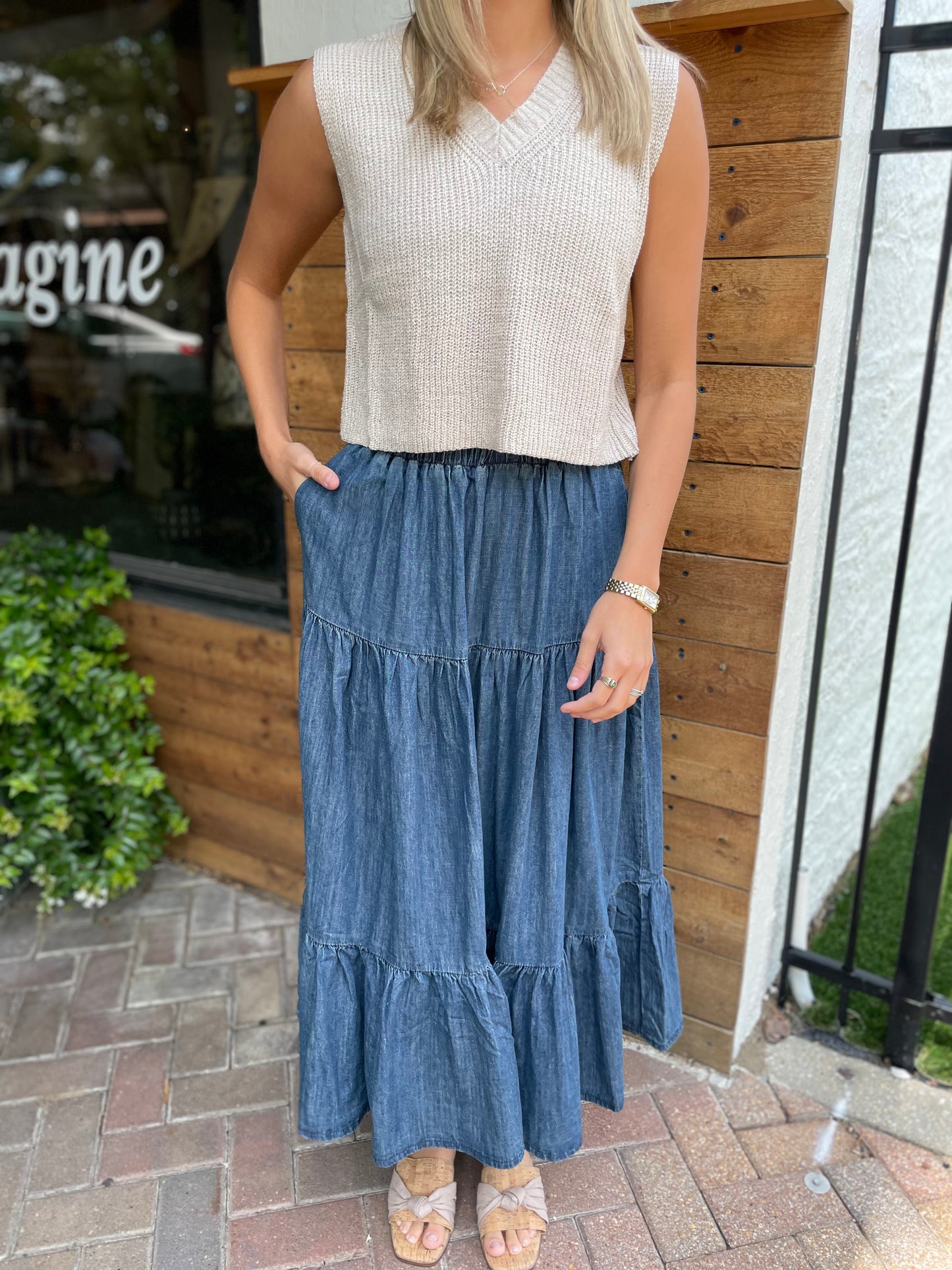 Woodstock Denim Skirt