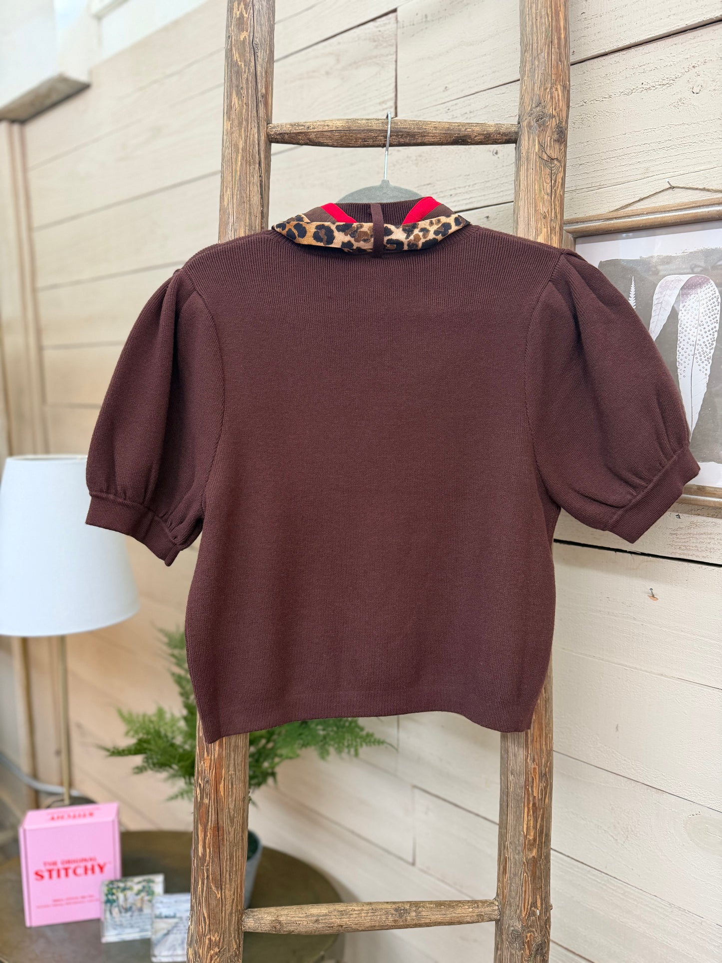 SS Knit Scarf Top