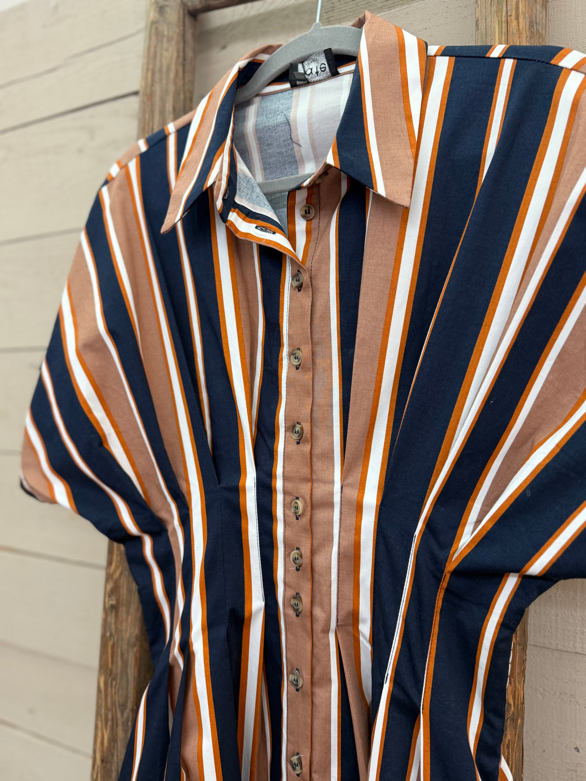 Stripe Cinch Waist Dress