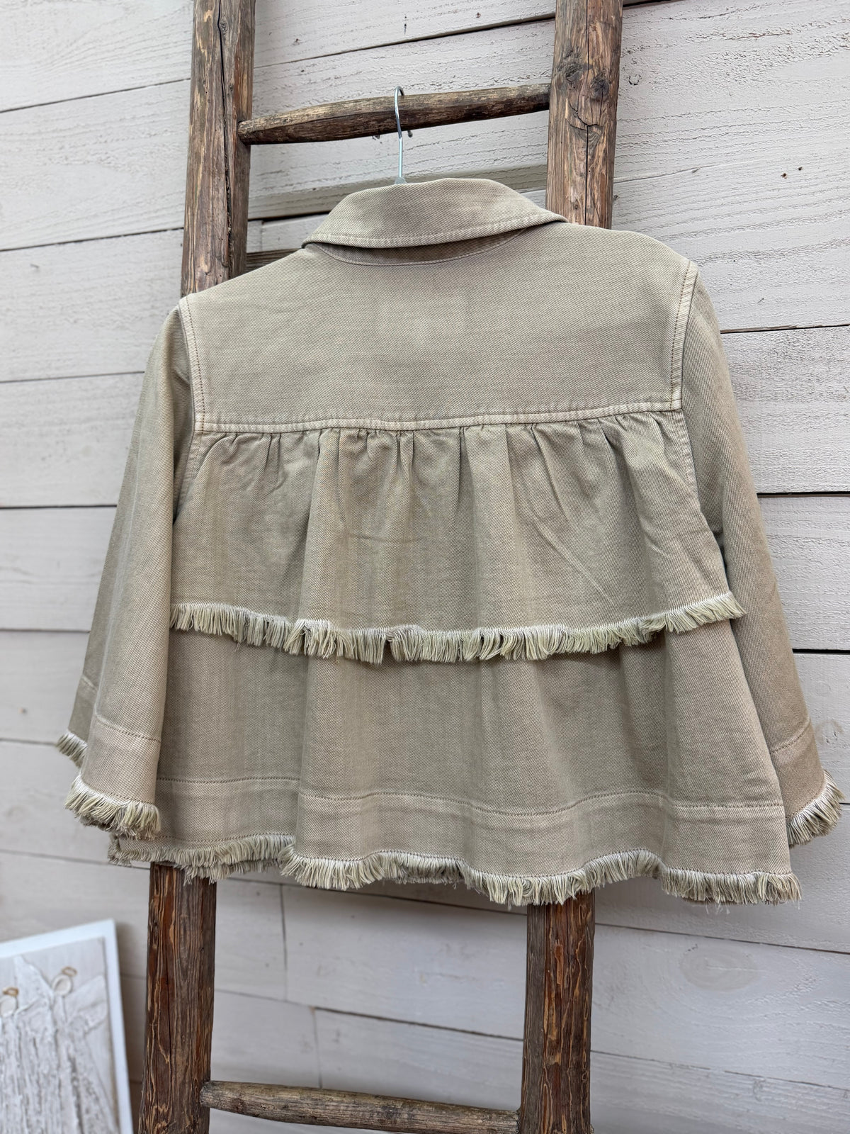 Frayed Flounce Jacket