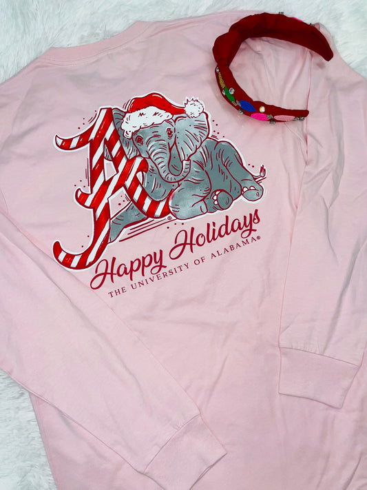 Alabama Festive Elephant Tee