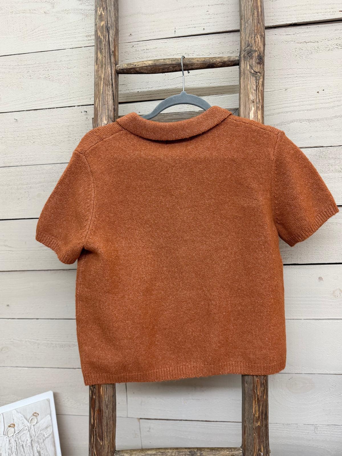 SS Knit Button Top