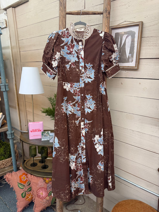 Contrast Collar Dress