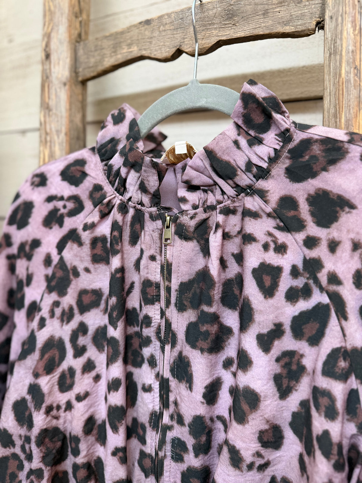 Leopard Ruffle Jacket