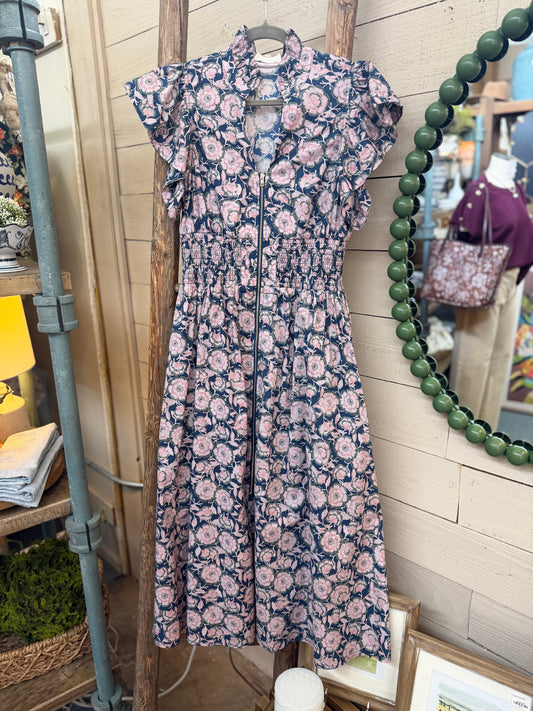 Floral Zipper Dress