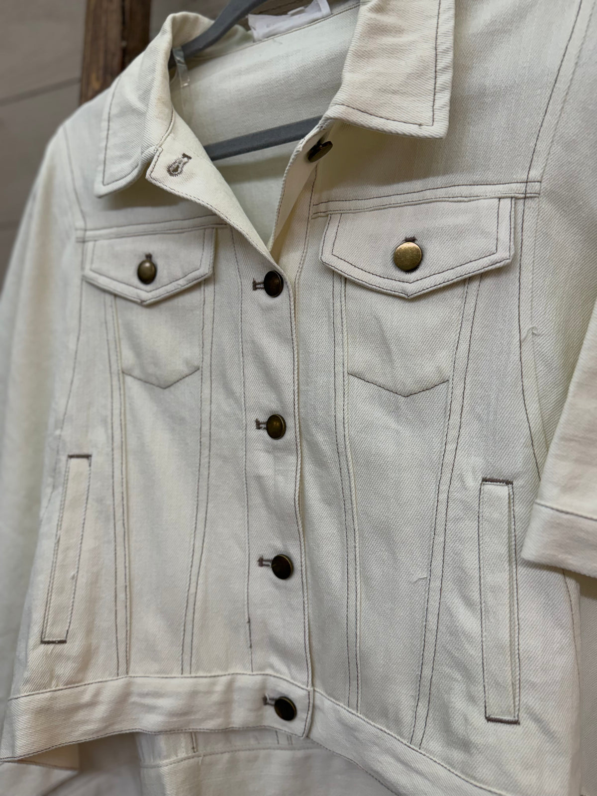 Snap Closure Denim Jacket