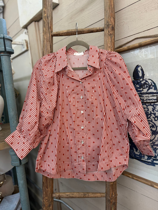 Striped Dot Top
