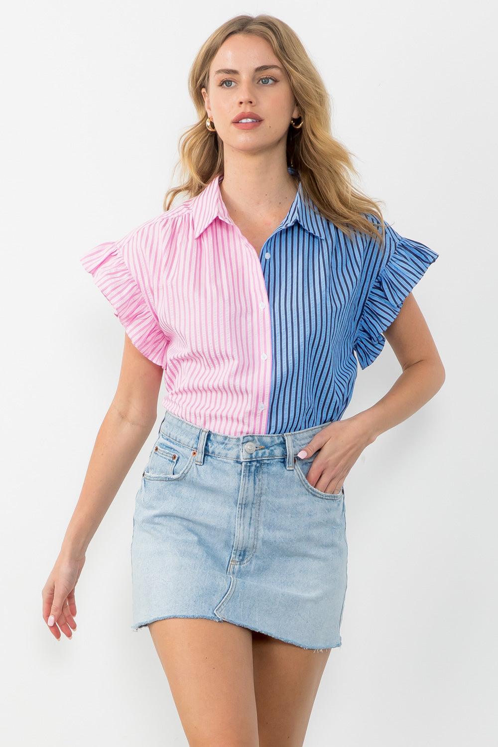 Cool In Colorblock Striped Top