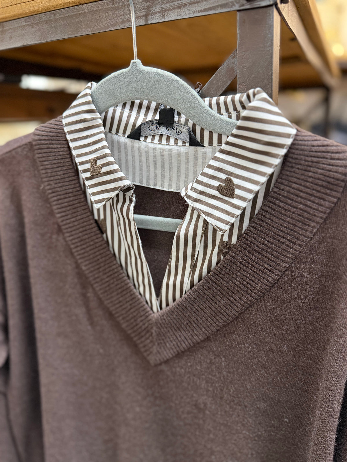 V-Neck Fooler Sweater