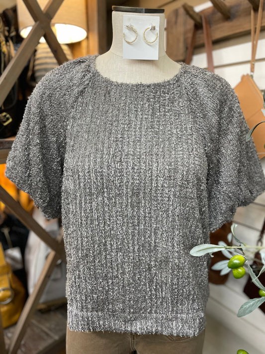 Textured Puff Sleeve Top