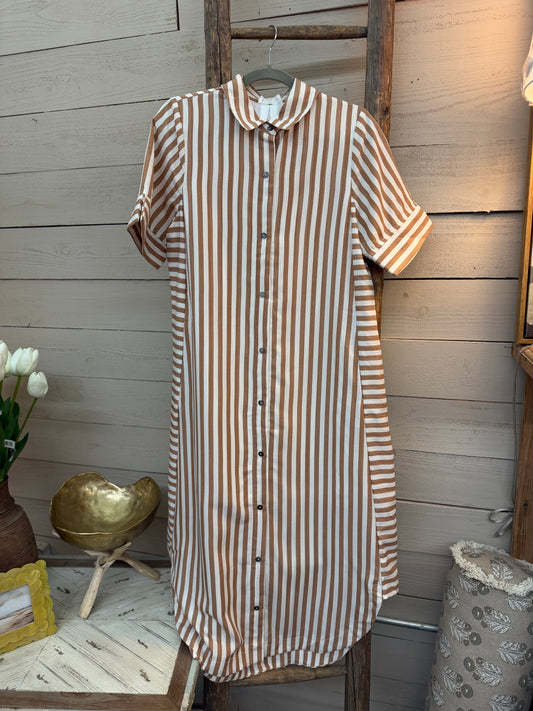 Buttoned Stripe Dress