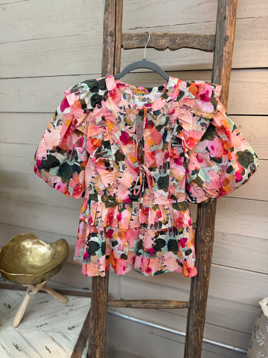 Tie Puff Sleeve Top