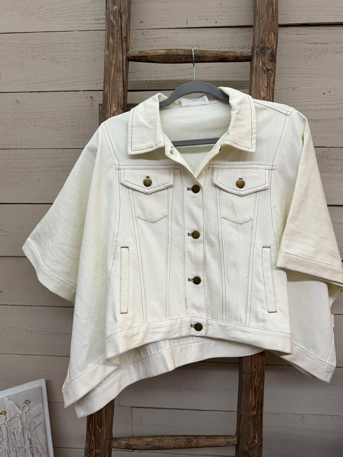 Snap Closure Denim Jacket