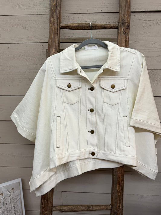 Snap Closure Denim Jacket