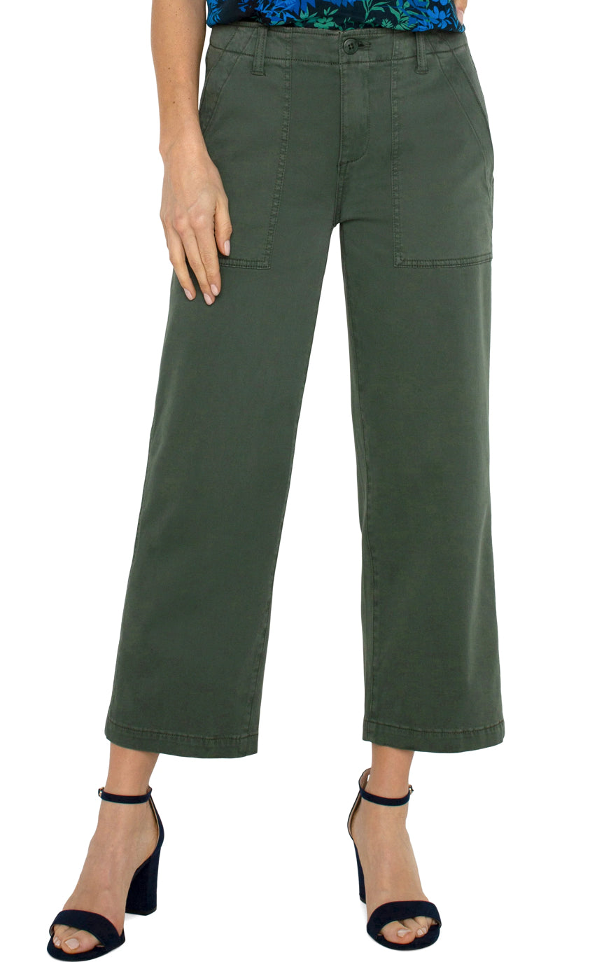 Liverpool Cargo Wide Leg Crop Pants