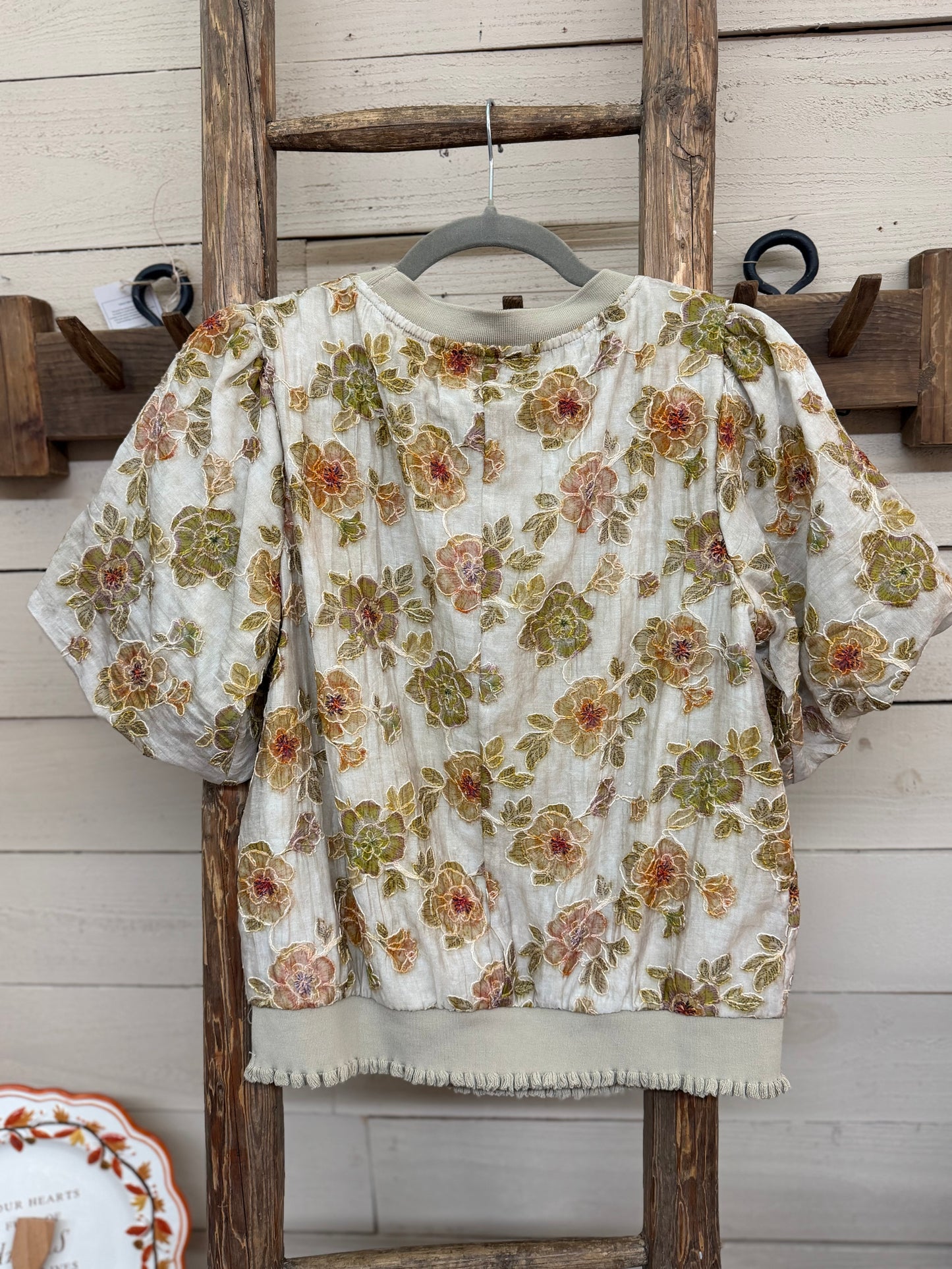 Knit Band Floral Top
