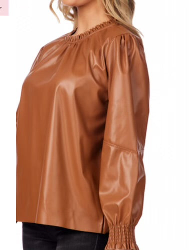 Putnam Faux Leather Top