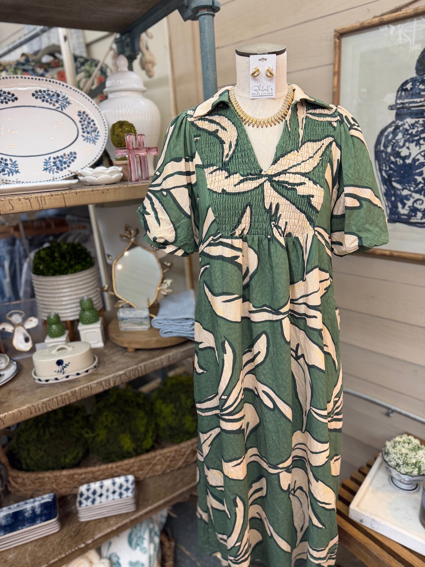 Geo Print Maxi Dress