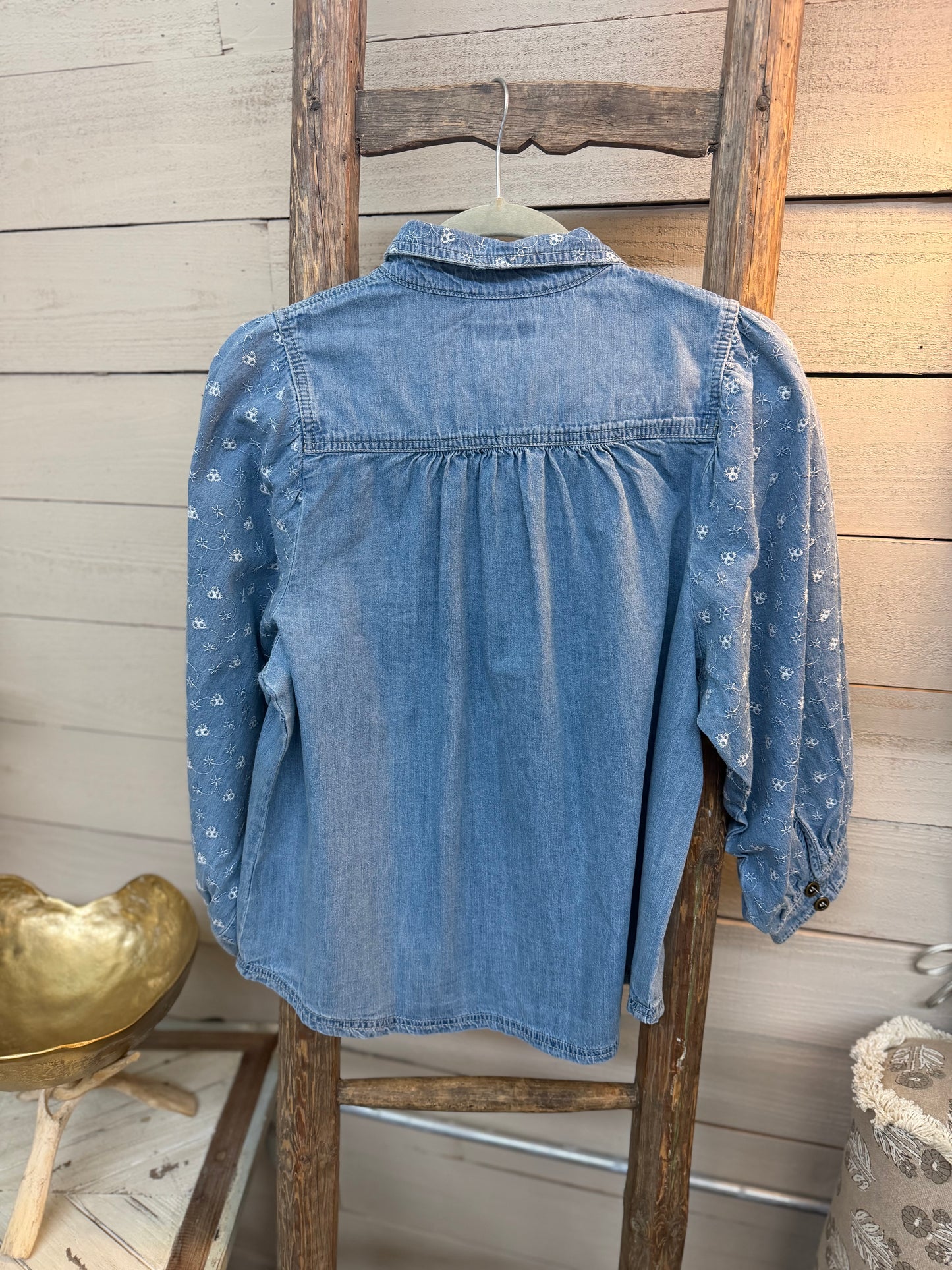 Washed Denim Top