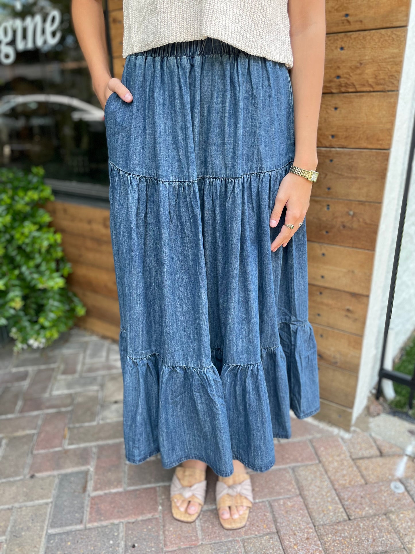 Woodstock Denim Skirt