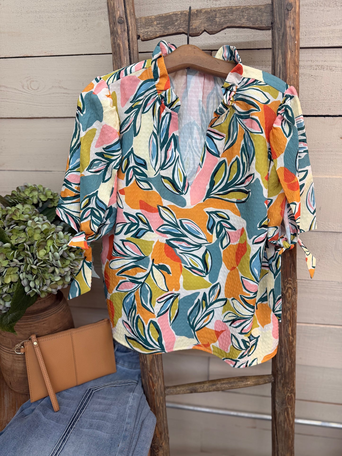 Leaf Print Top