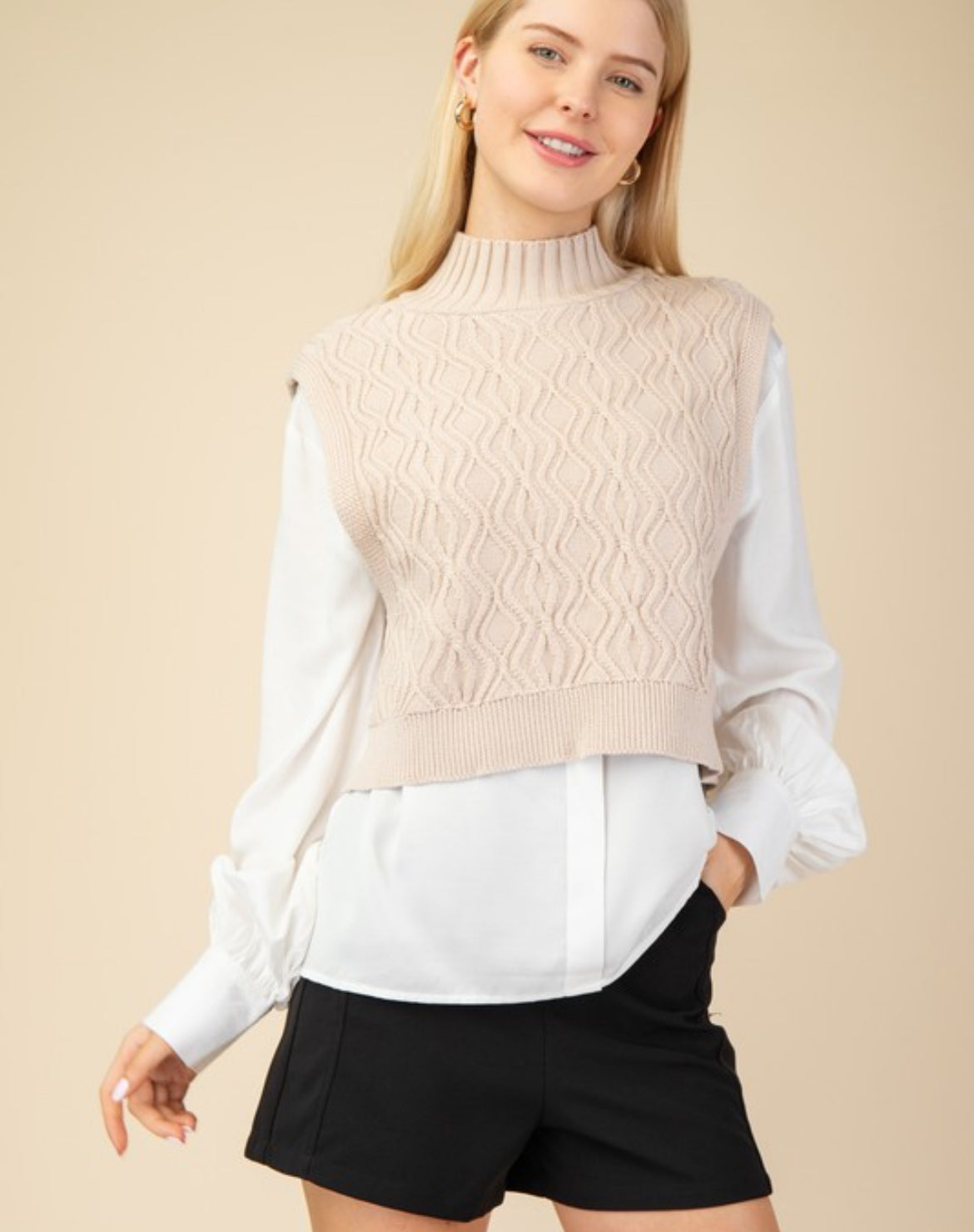 Layered Shirt Sweater