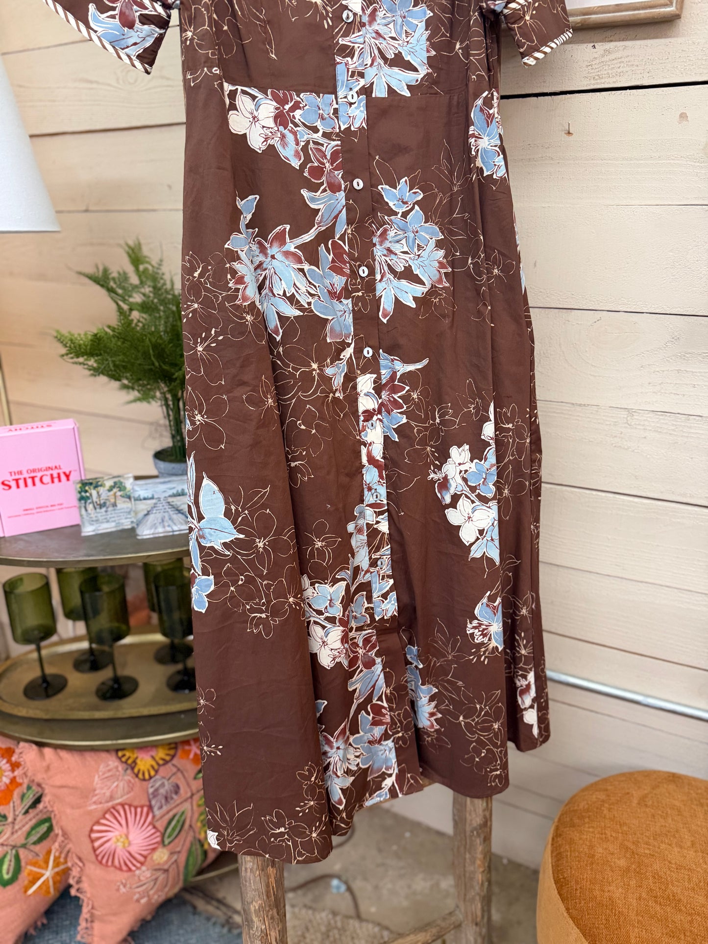 Contrast Collar Dress