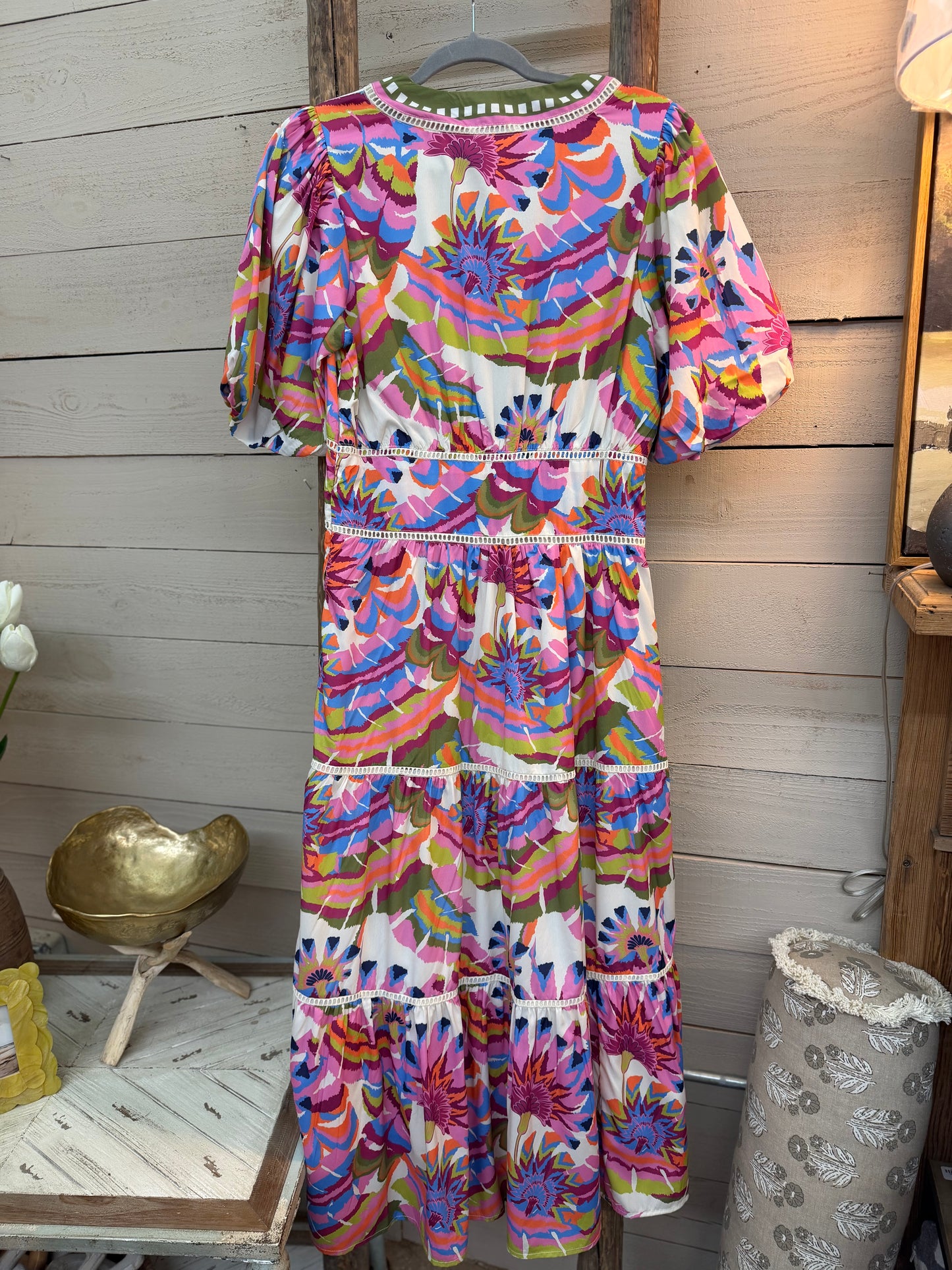Puff Sleeve Tiered Dress
