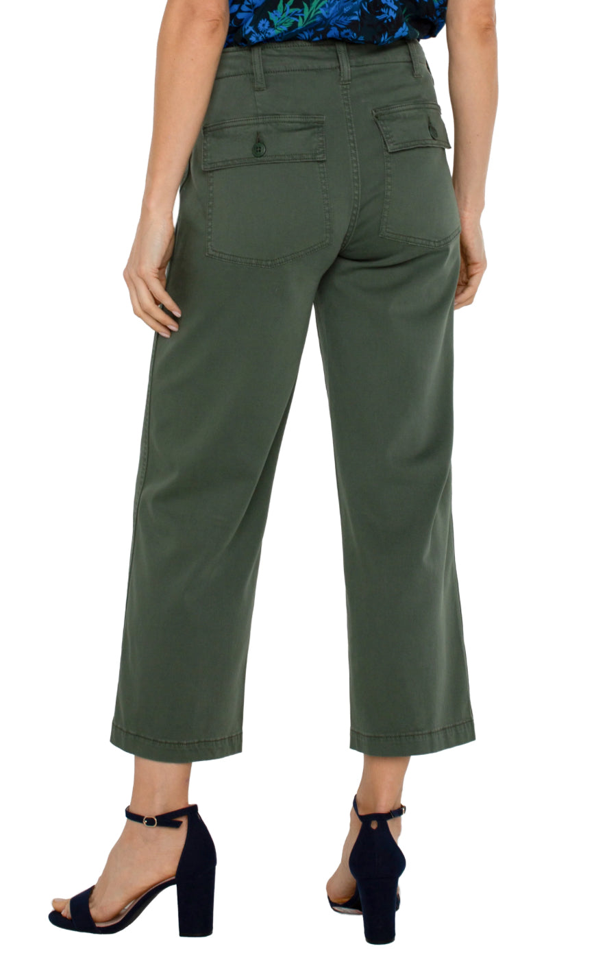 Liverpool Cargo Wide Leg Crop Pants