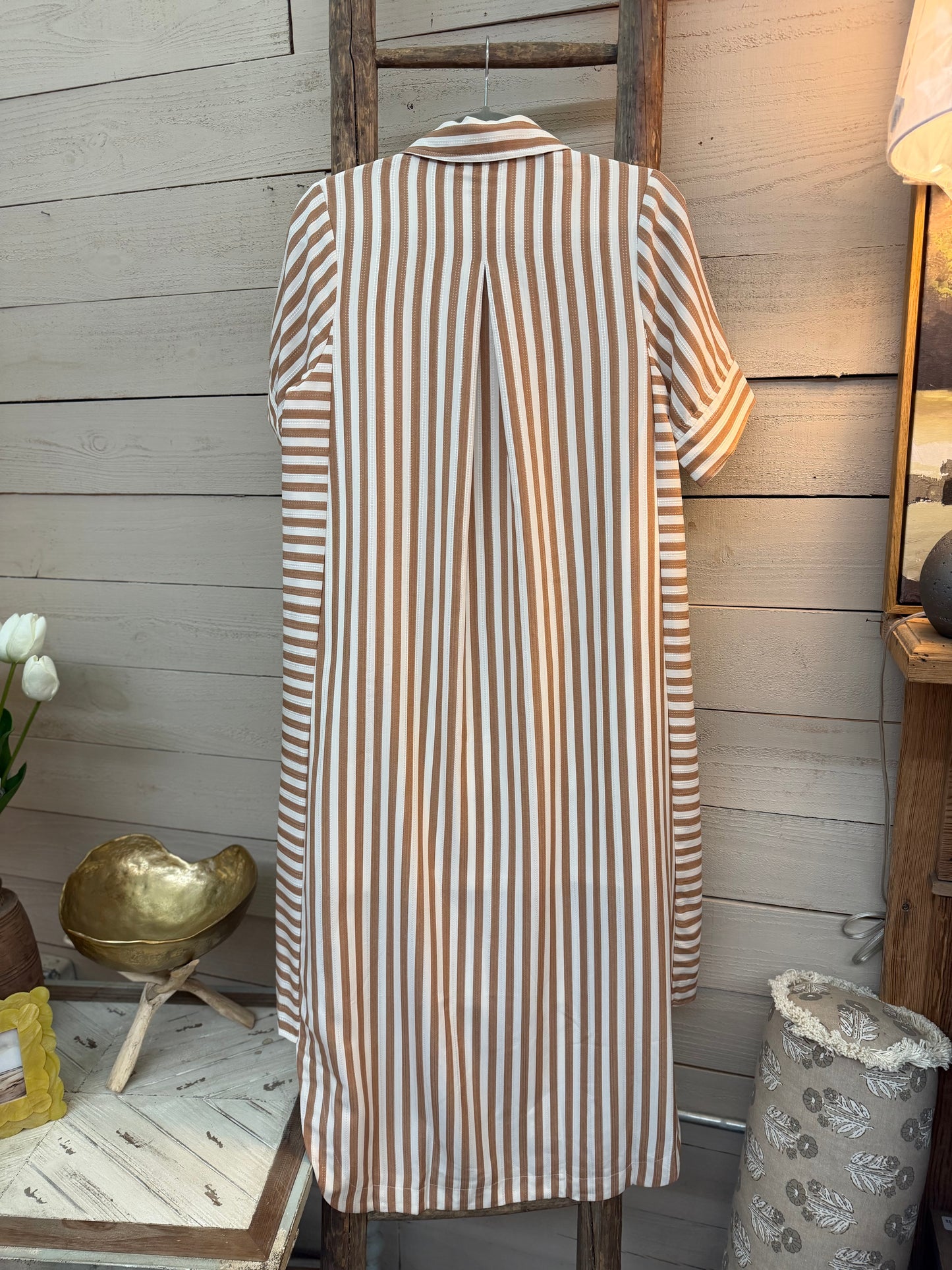 Buttoned Stripe Dress