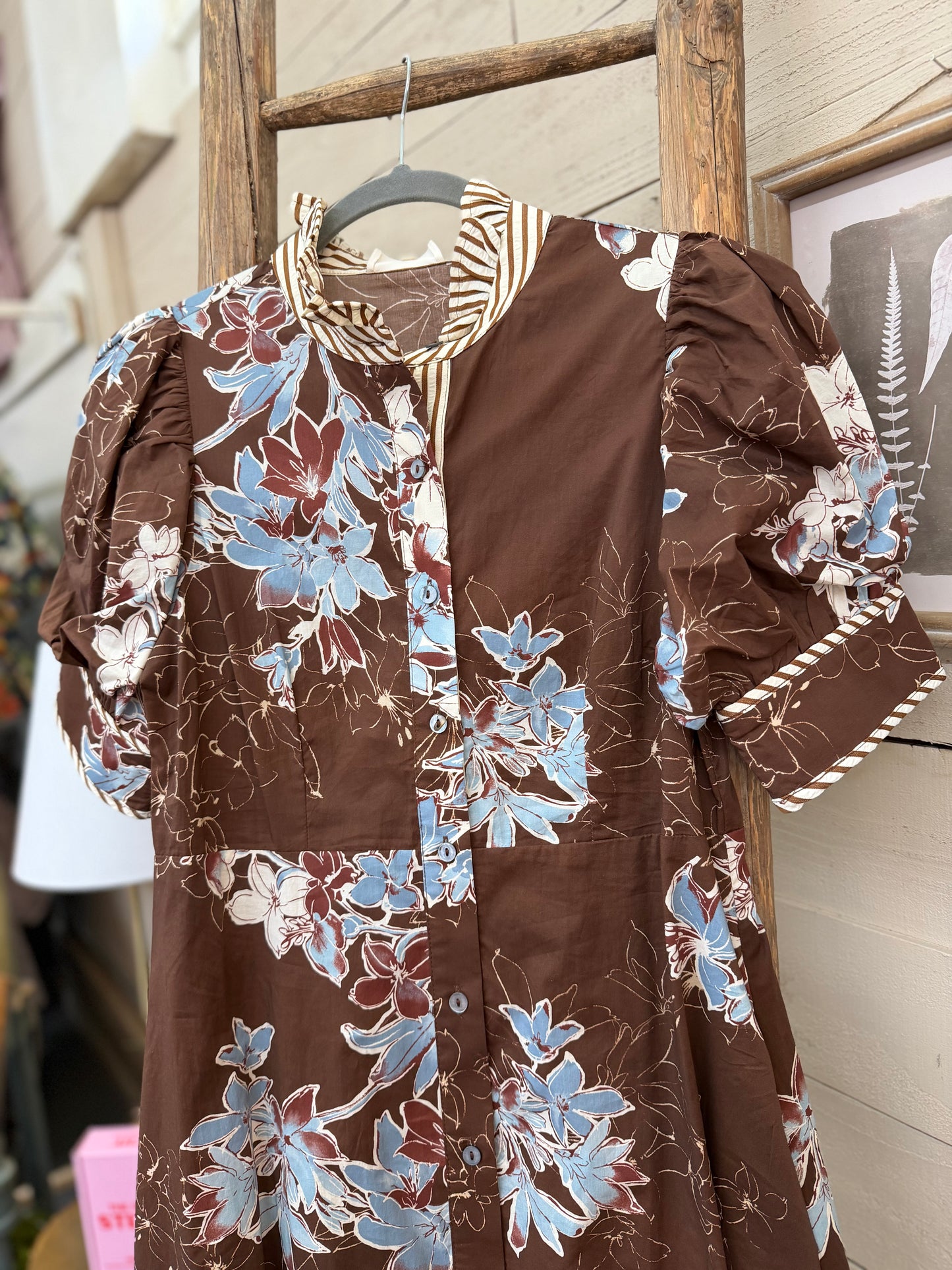 Contrast Collar Dress