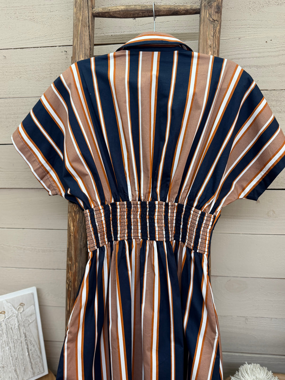 Stripe Cinch Waist Dress