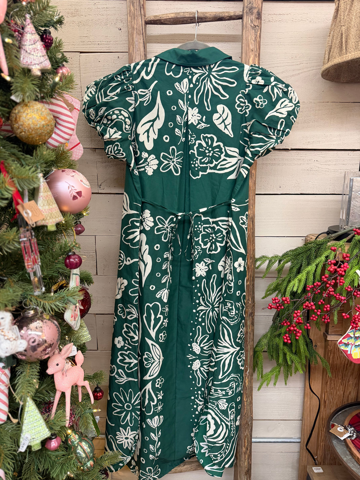 Printed SS Midi Dress