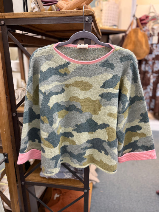 Camo Contrast Sweater