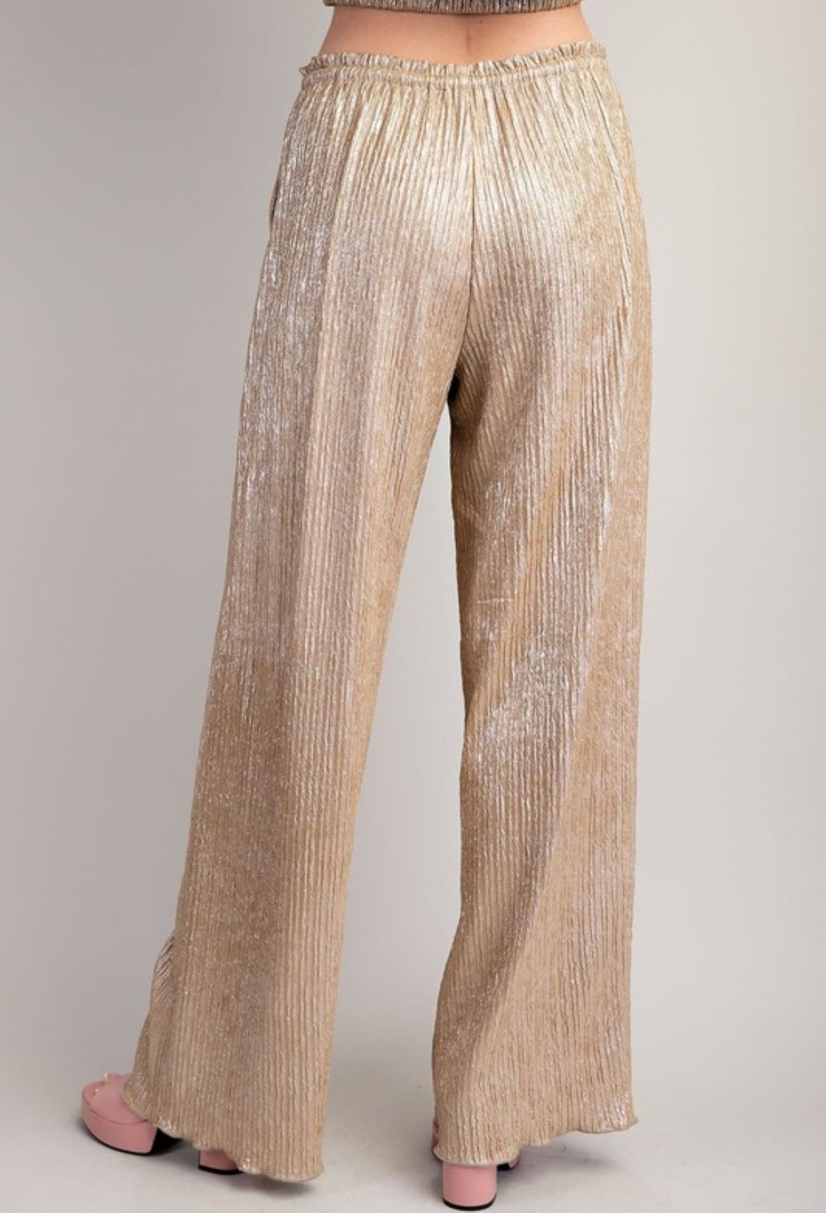 Metallic Flowy Pants