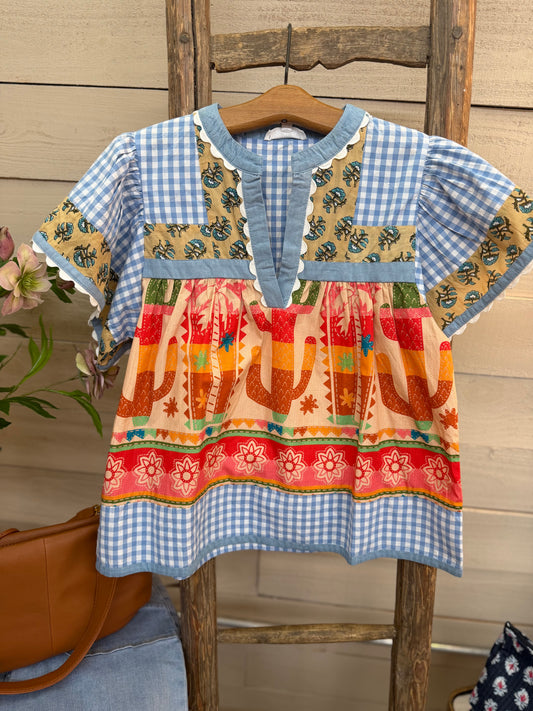 Flutter Sleeve Pattern Top