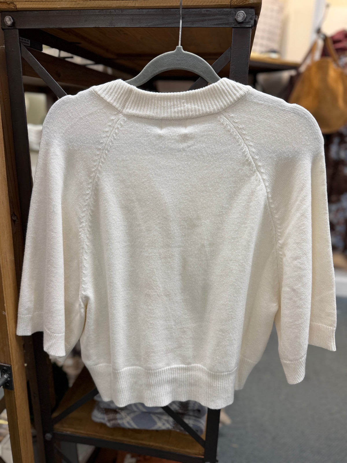 3/4 Sleeve Button Cardigan