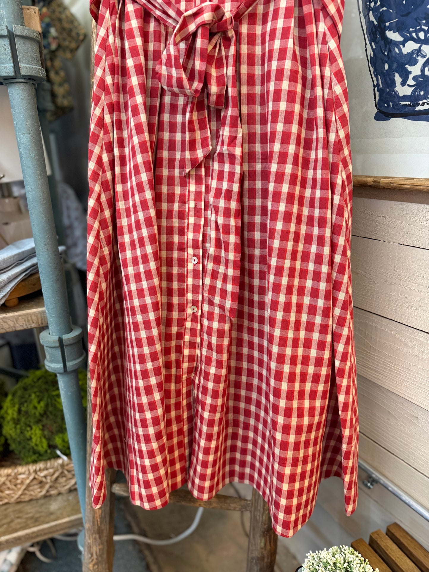 Gingham Midi Dress