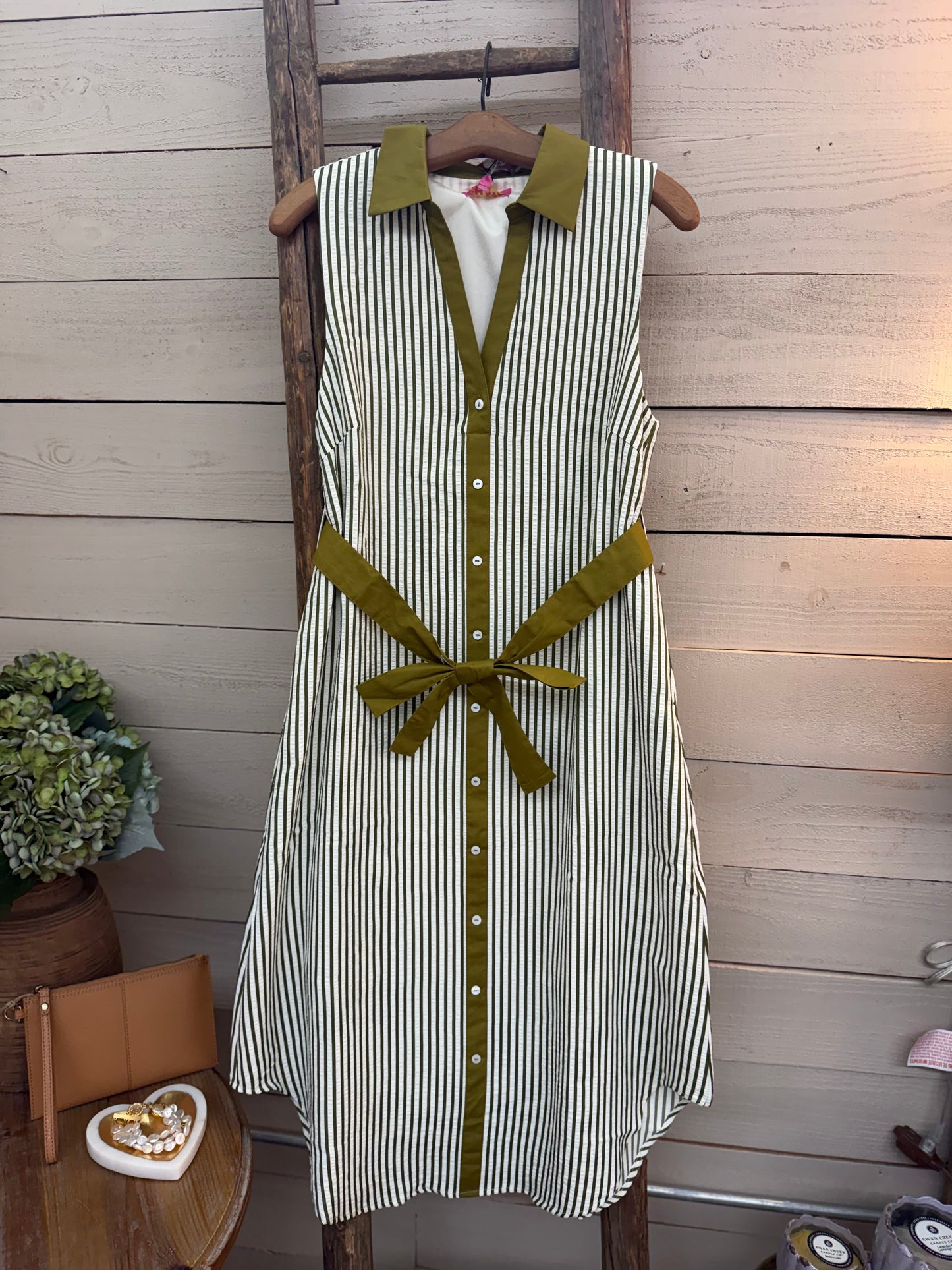 Sleeveless Stripe Dress