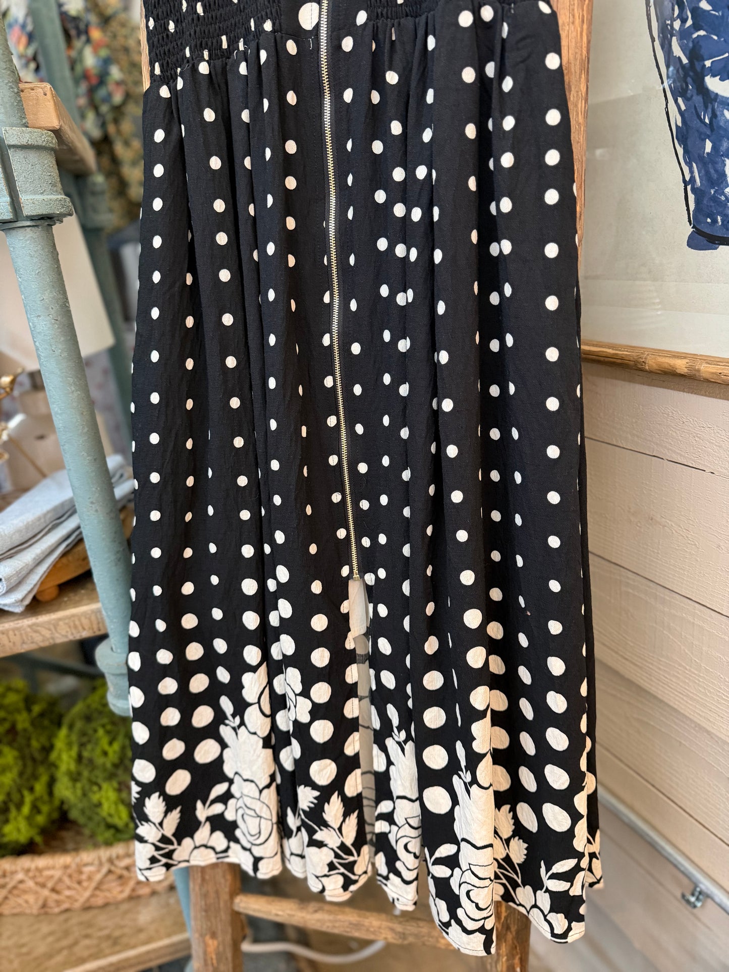 Polka Dot Zip Dress