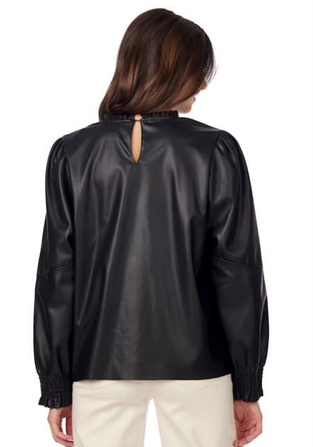 Putnam Faux Leather Top