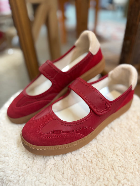 Nanet leather flat