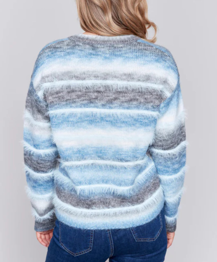 Striped Eyelash Sweater