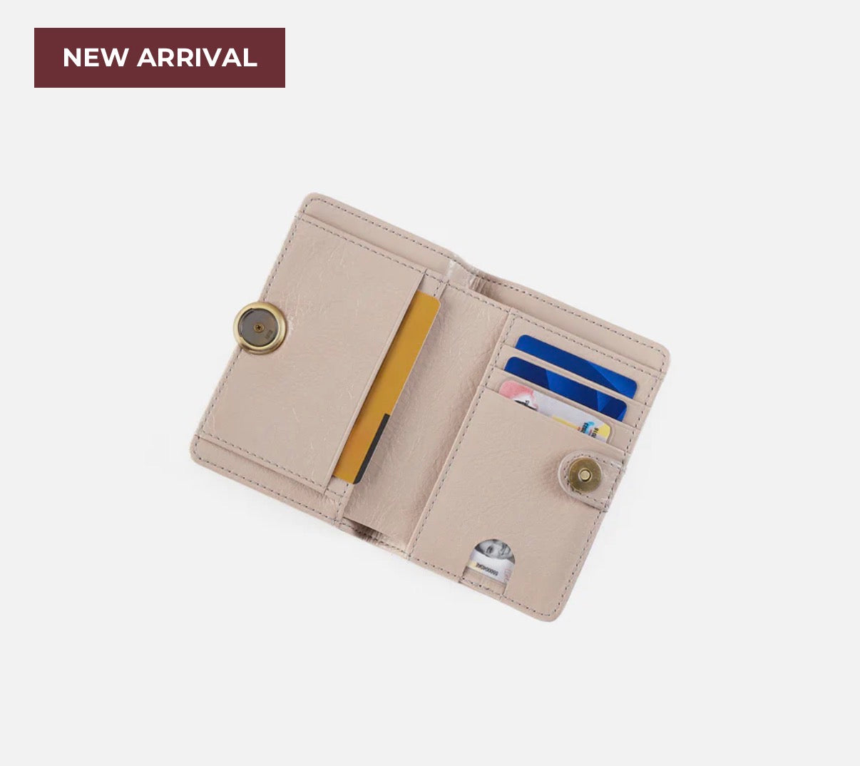 HOBO Hutton Small Wallet - Stone Gloss
