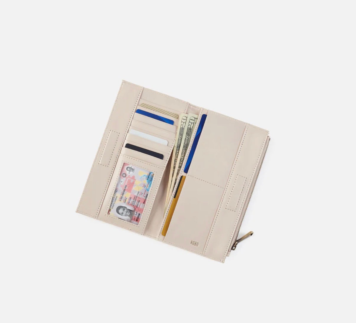 HOBO Jill Large Bifold Wallet - Pale Flax