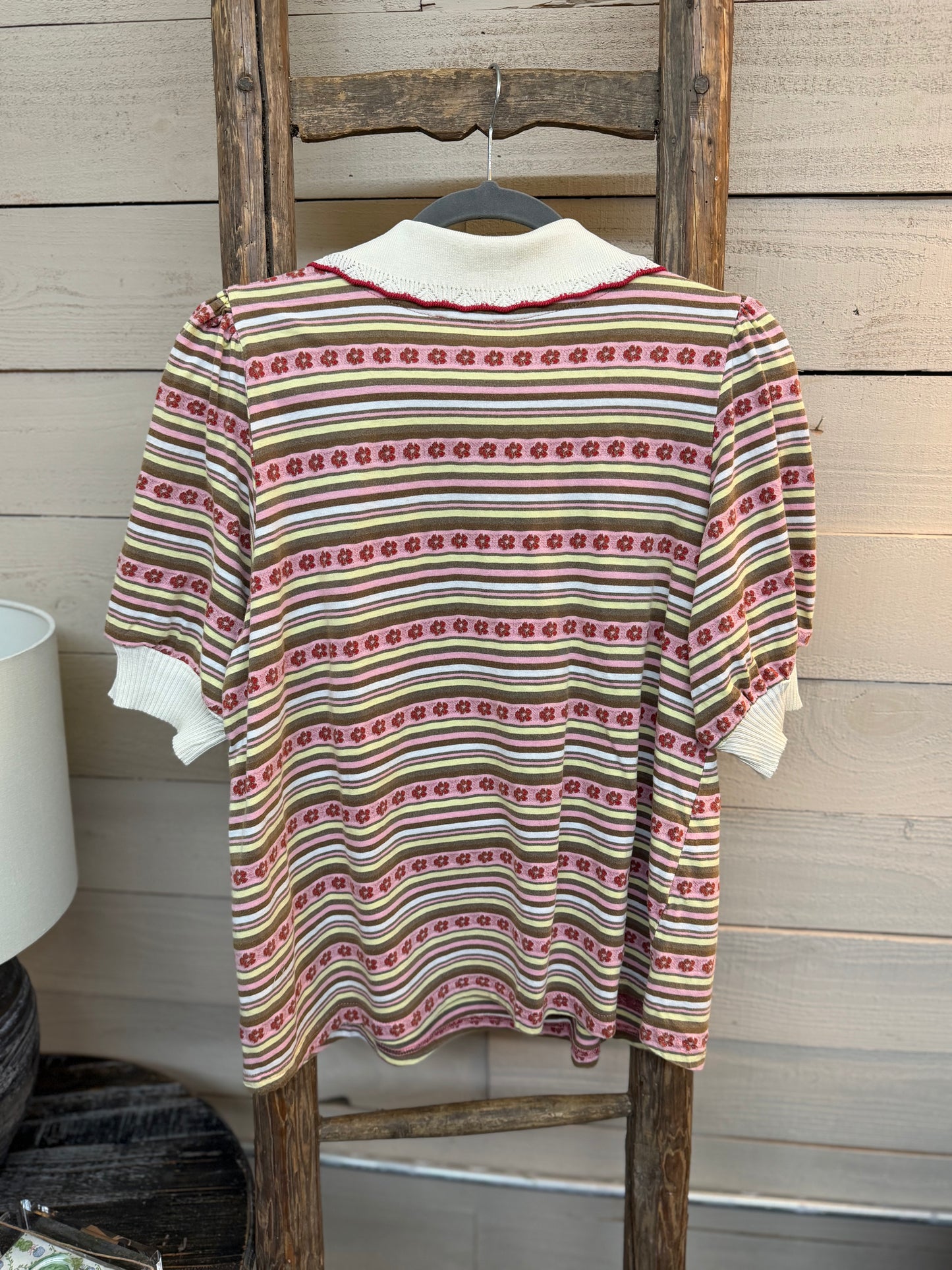 Collared Stripe Top