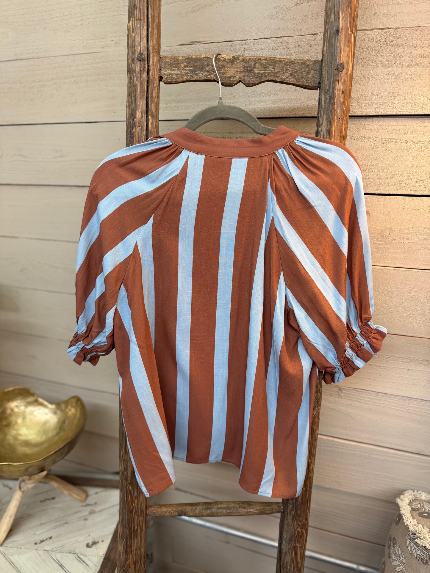 Striped V-Neck Top
