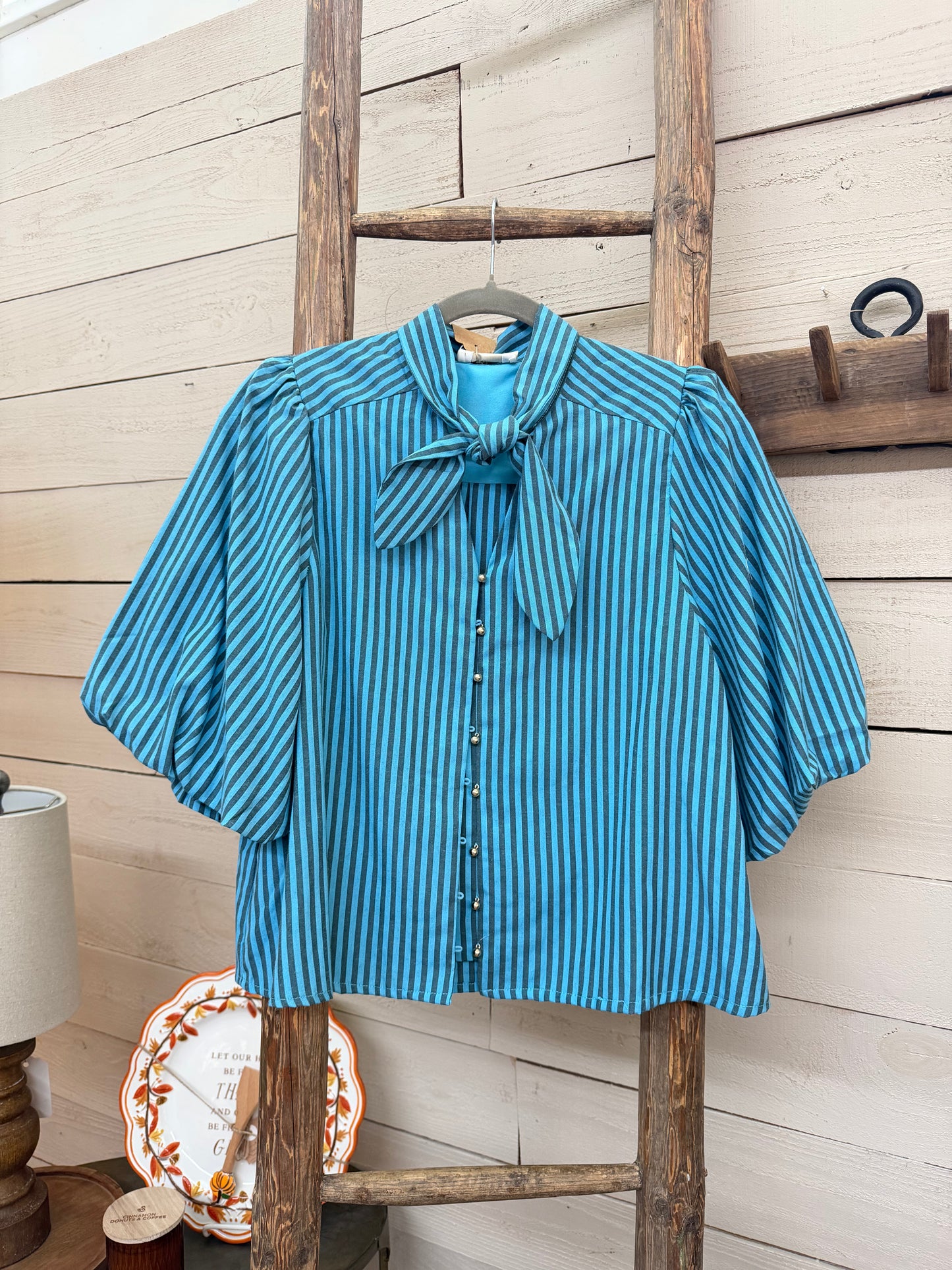 Stripe Self-Tie Top
