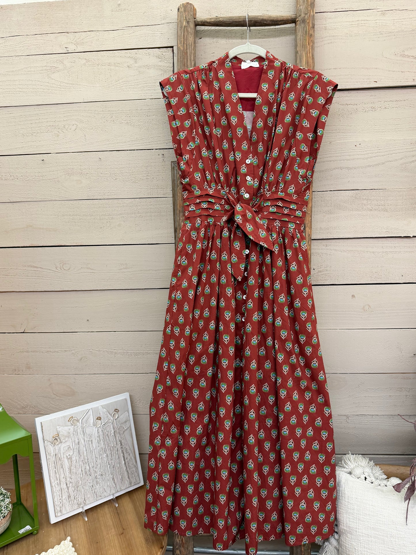 Geo Print Tie Dress